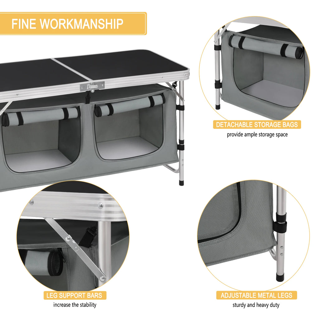 WOLTU Folding Picnic Table Aluminum