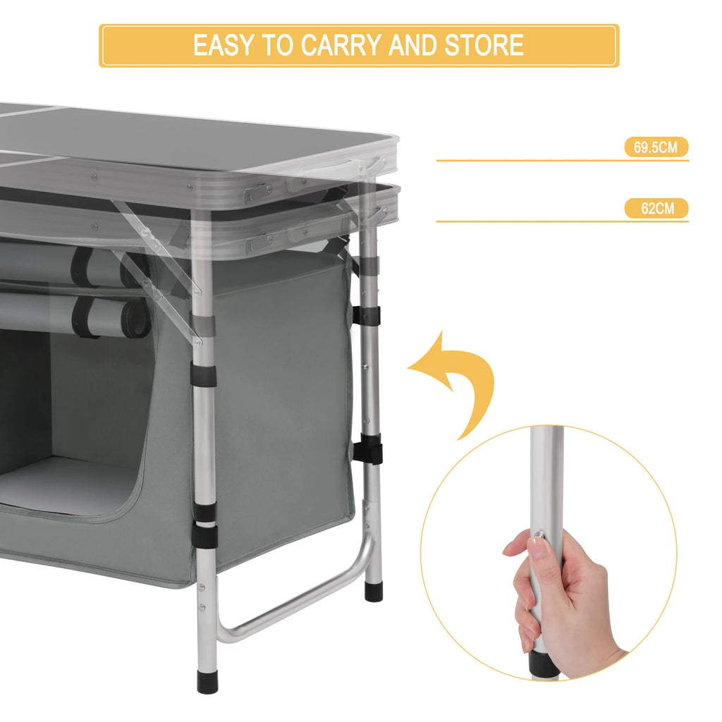 WOLTU Folding Picnic Table Aluminum