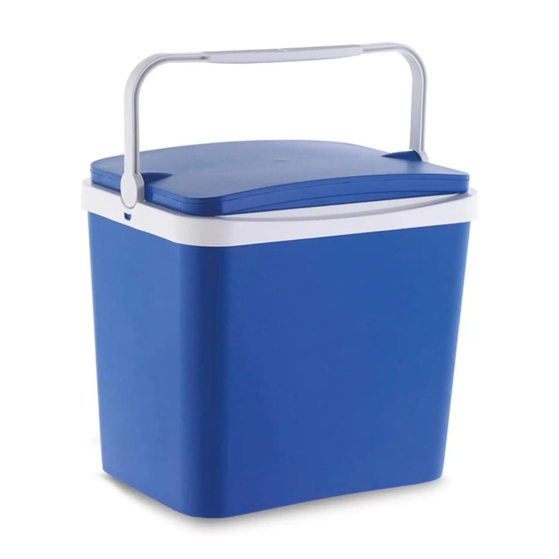 Blue and White Portable Cooler for Outdoor Activities