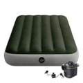 Individual inflatable mattress with inflator and FiberTech INTEX