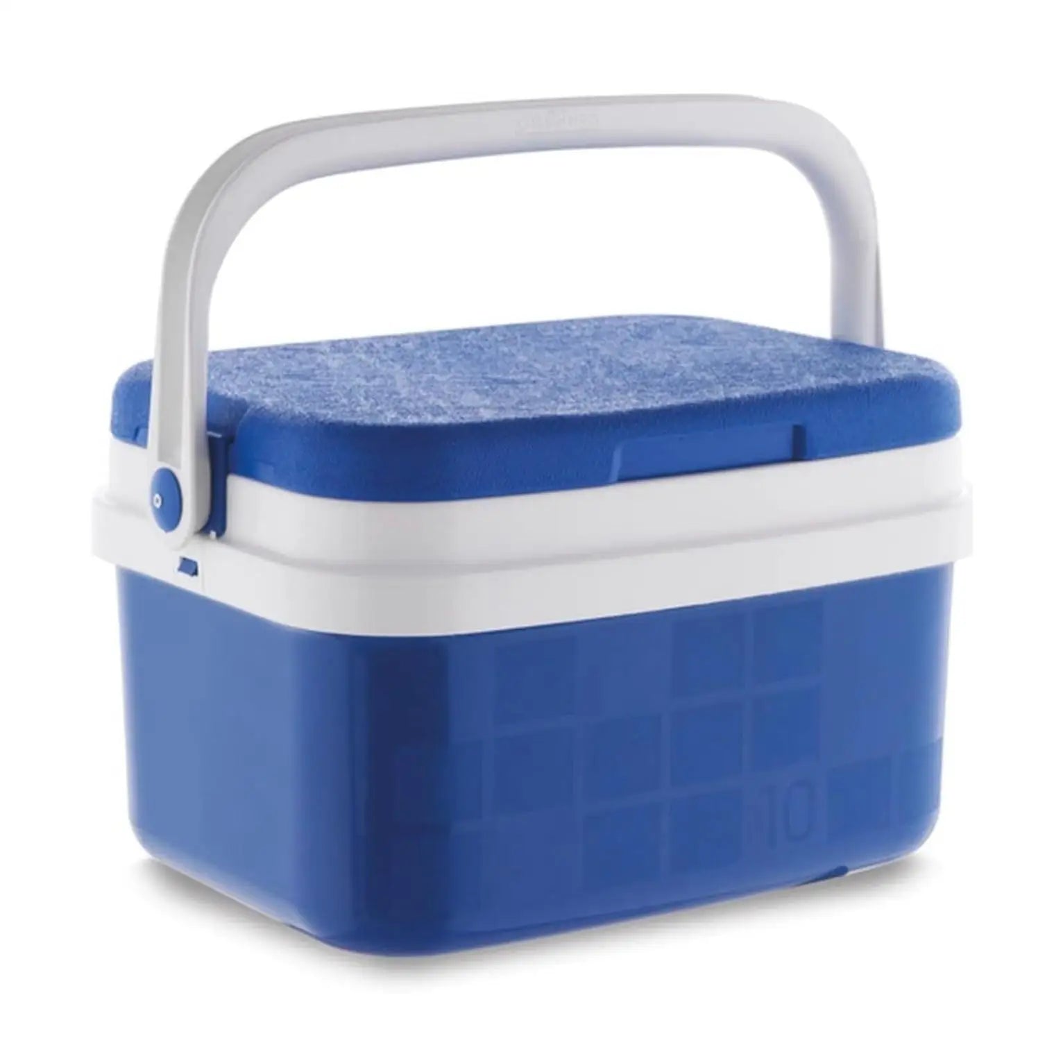 Blue and White Portable Cooler for Outdoor Activities