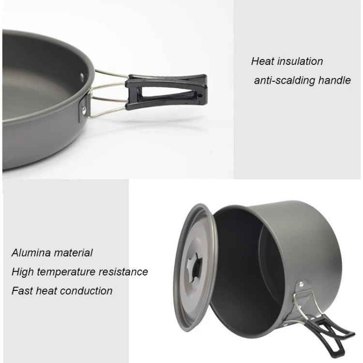 Camping Cookware Set for 1-7 Persons