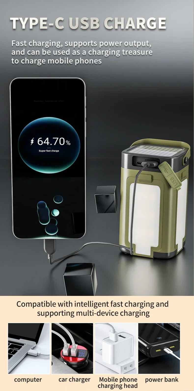 Solar Outdoor Camping Light