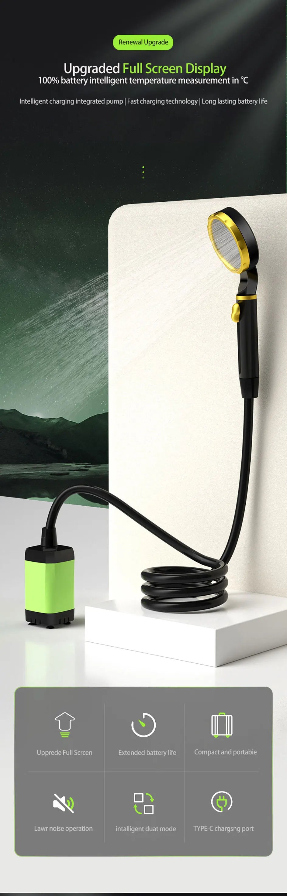 Portable Outdoor Electric Shower