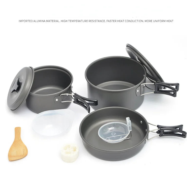 Camping Cookware Set for 1-7 Persons