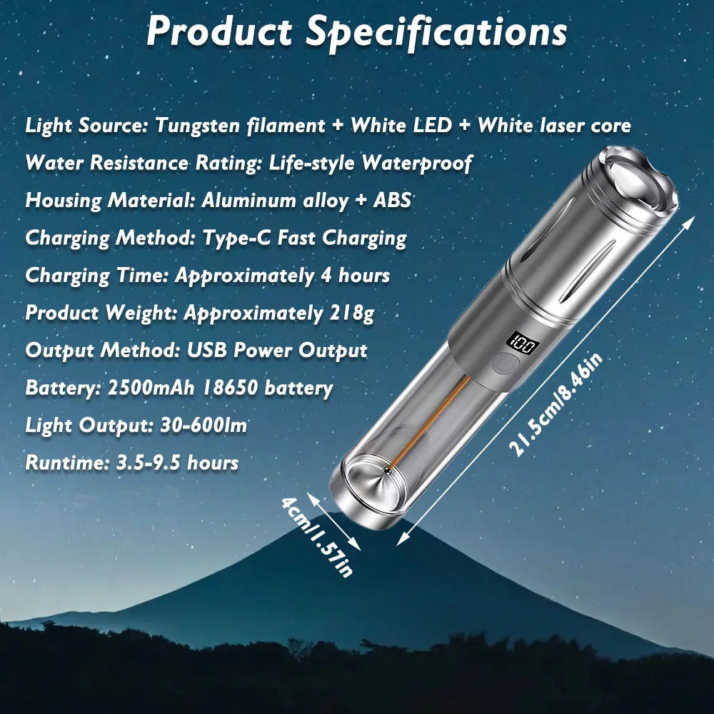 Rechargeable Outdoor Portable Hiking Camping