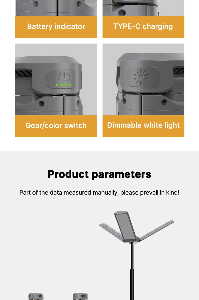 Rechargeable Outdoor Portable Hiking Camping