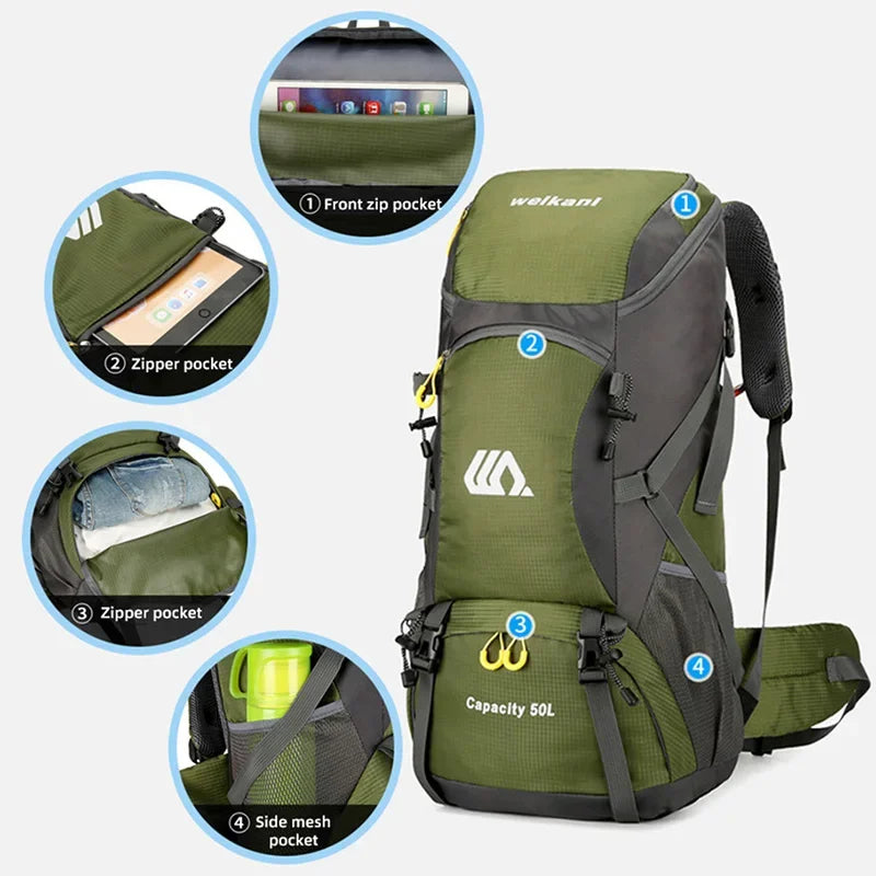 50L Travel Backpack Camping
