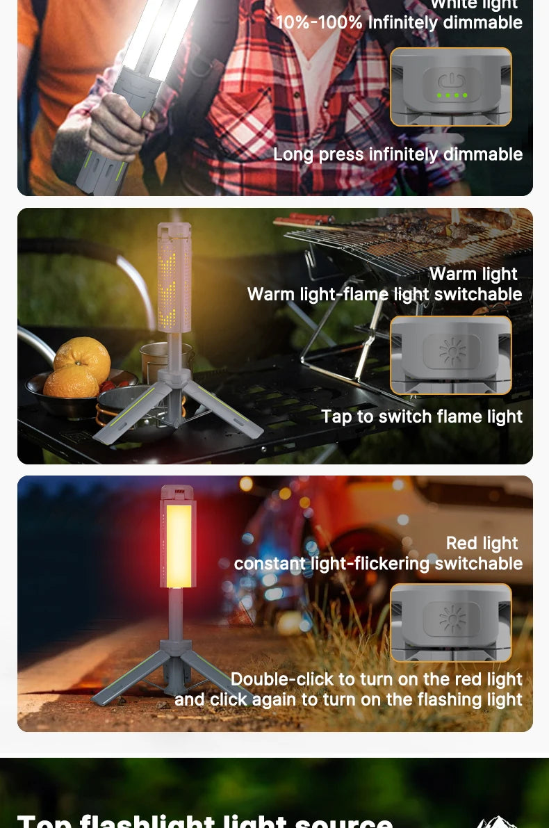 Rechargeable Outdoor Portable Hiking Camping