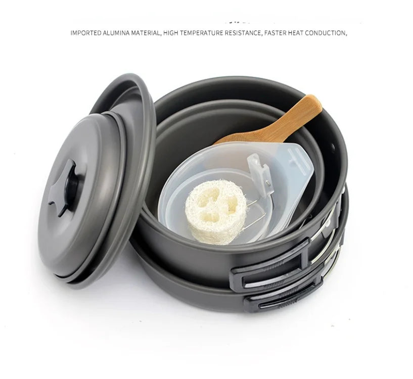 Camping Cookware Set for 1-7 Persons
